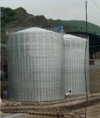 中宁粮食钢板仓的安装全过程不用热焊接